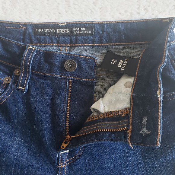 COPY - BIG STAR 1974 Avalon High Rise Skinny Dark Wash Womens Jeans SZ 25 x L28… - Picture 7 of 15